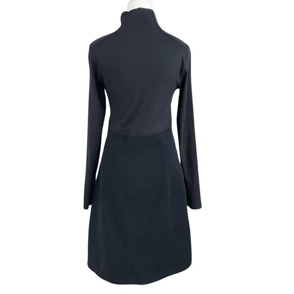MARC CAIN SPORT BLACK RIBBED TURTLENECK SHEATH DRESS - M - Picture 3 of 12